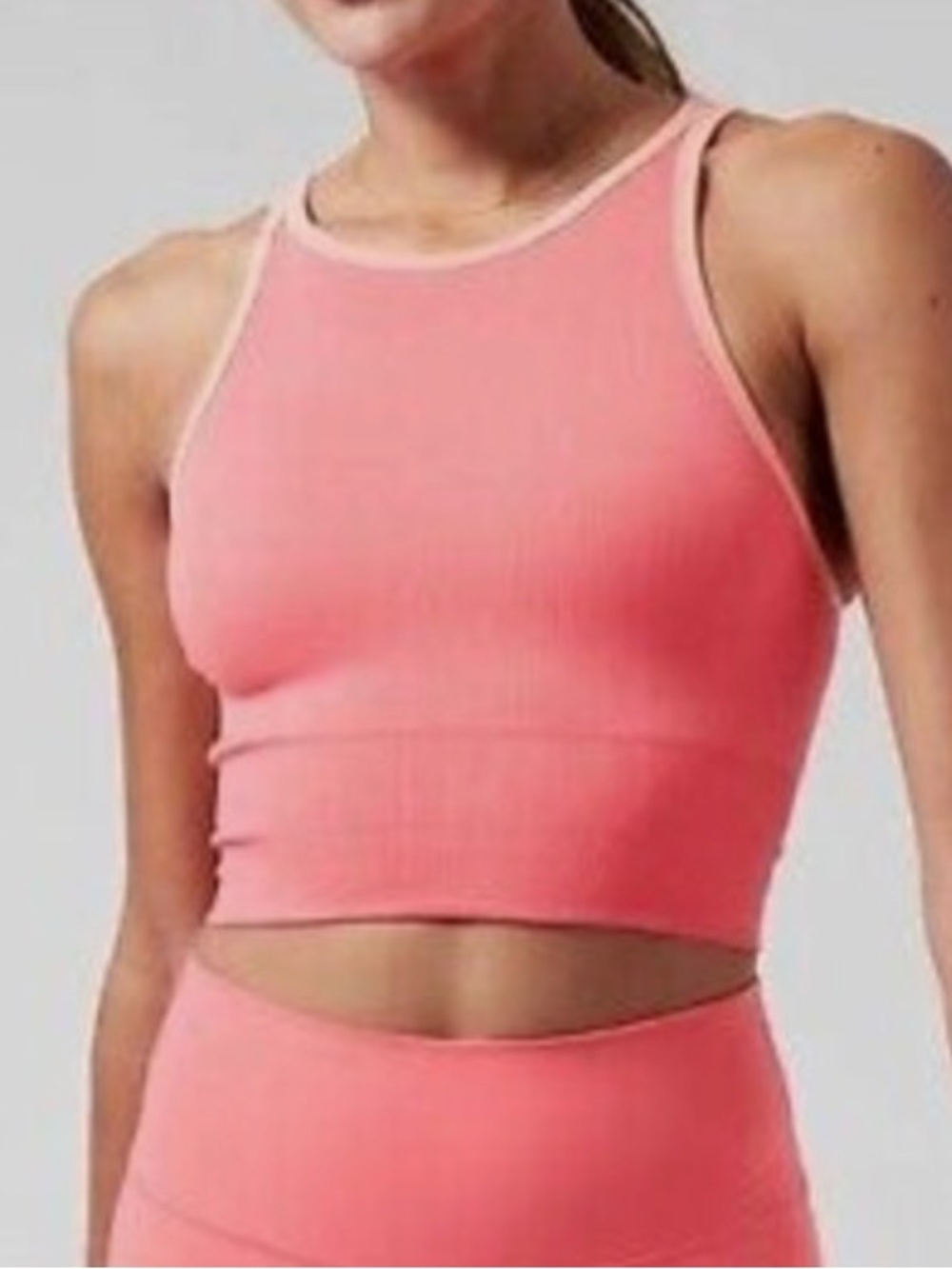 Athleta Aurora High Neck Cropped Workout Tank